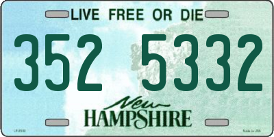 NH license plate 3525332