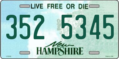 NH license plate 3525345
