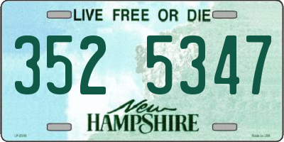 NH license plate 3525347