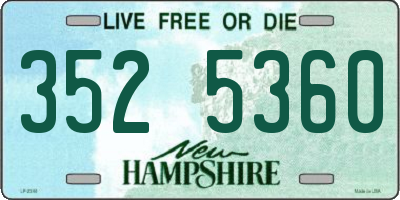 NH license plate 3525360