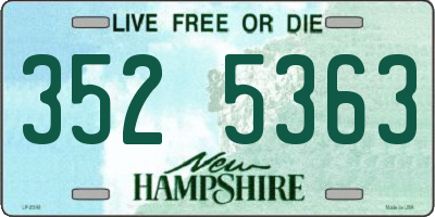 NH license plate 3525363