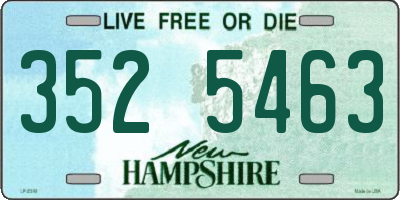 NH license plate 3525463