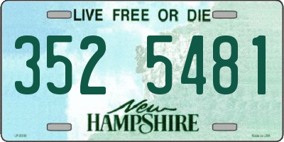 NH license plate 3525481