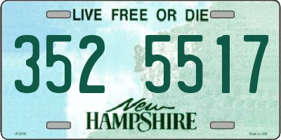 NH license plate 3525517