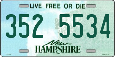 NH license plate 3525534