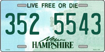 NH license plate 3525543