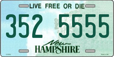 NH license plate 3525555