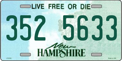 NH license plate 3525633