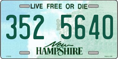 NH license plate 3525640