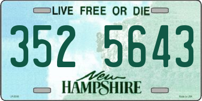 NH license plate 3525643