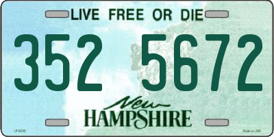 NH license plate 3525672