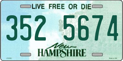 NH license plate 3525674