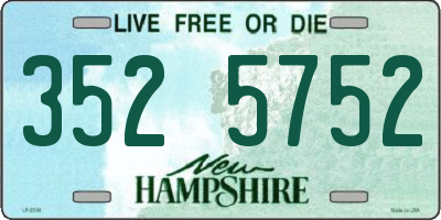 NH license plate 3525752