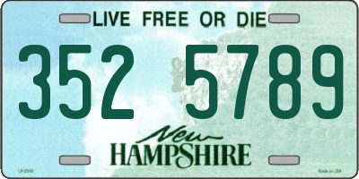 NH license plate 3525789