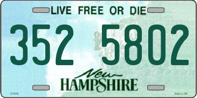 NH license plate 3525802