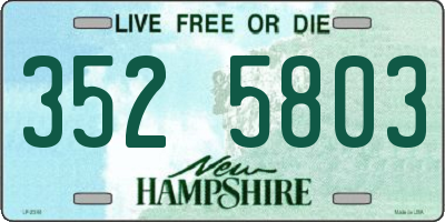 NH license plate 3525803