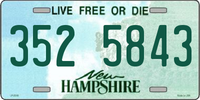 NH license plate 3525843