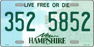 NH license plate 3525852