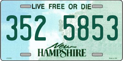 NH license plate 3525853