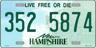 NH license plate 3525874