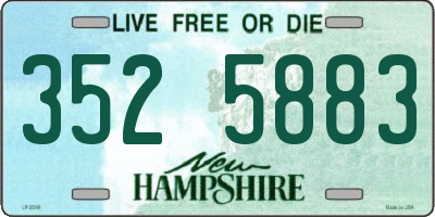 NH license plate 3525883