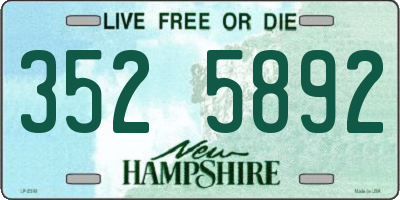 NH license plate 3525892