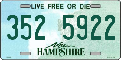 NH license plate 3525922