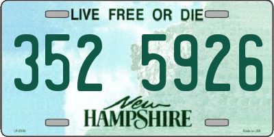 NH license plate 3525926