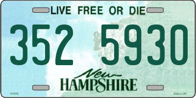 NH license plate 3525930