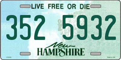 NH license plate 3525932