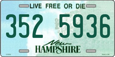 NH license plate 3525936