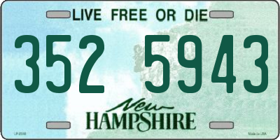 NH license plate 3525943