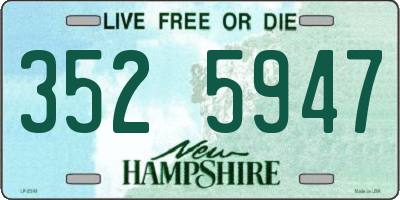 NH license plate 3525947