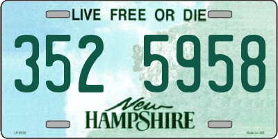 NH license plate 3525958