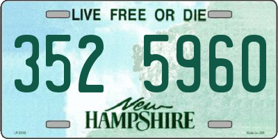 NH license plate 3525960