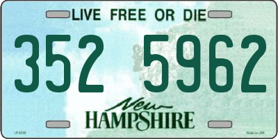 NH license plate 3525962