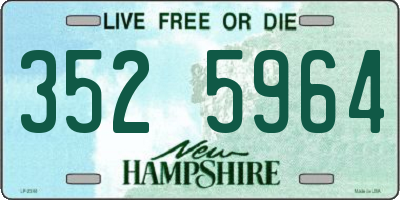 NH license plate 3525964