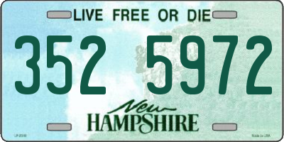NH license plate 3525972