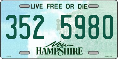 NH license plate 3525980