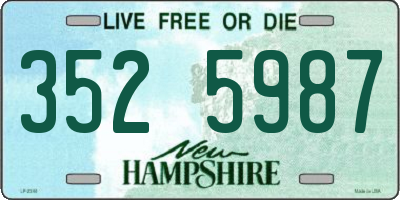 NH license plate 3525987