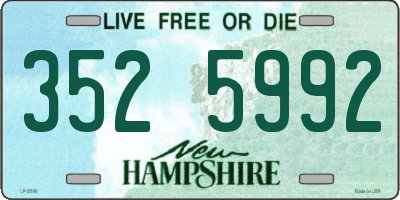NH license plate 3525992