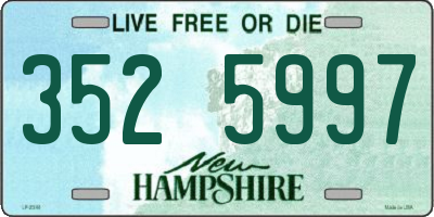 NH license plate 3525997