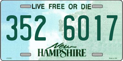 NH license plate 3526017