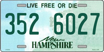 NH license plate 3526027