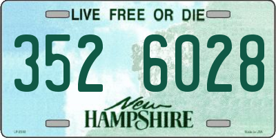NH license plate 3526028