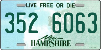 NH license plate 3526063