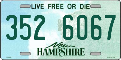 NH license plate 3526067