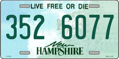 NH license plate 3526077