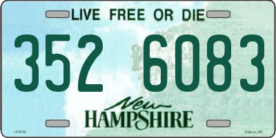 NH license plate 3526083