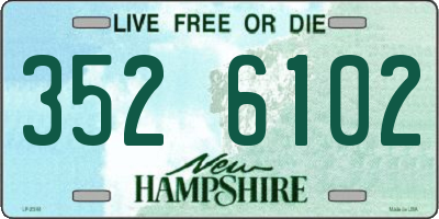NH license plate 3526102